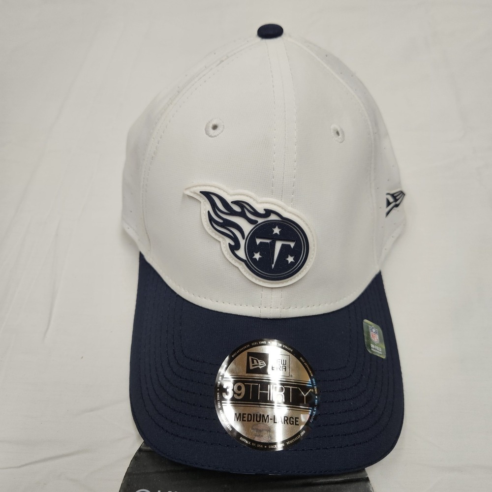 New Era Tennessee Titans NFL 39Thirty Stretch Fitted Hat Cap White Size M/L